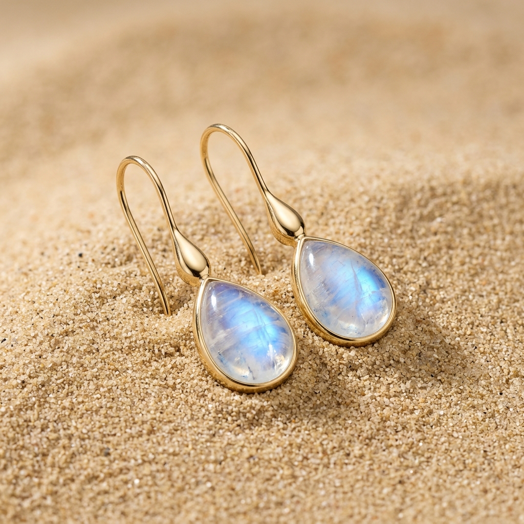 Refined gemstone earrings